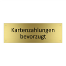 Kartenzahlungen bevorzugt