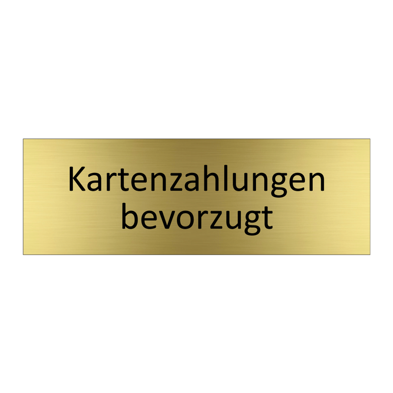Kartenzahlungen bevorzugt