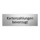 Kartenzahlungen bevorzugt