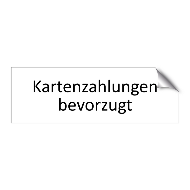 Kartenzahlungen bevorzugt