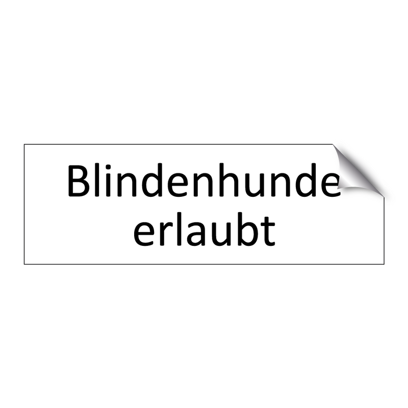 Blindenhunde erlaubt