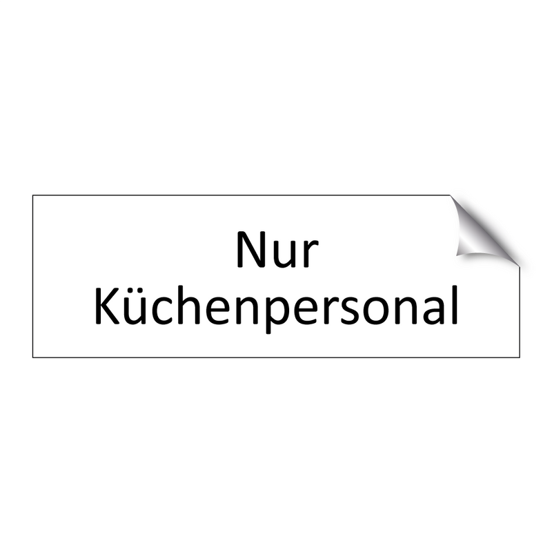 Nur Küchenpersonal