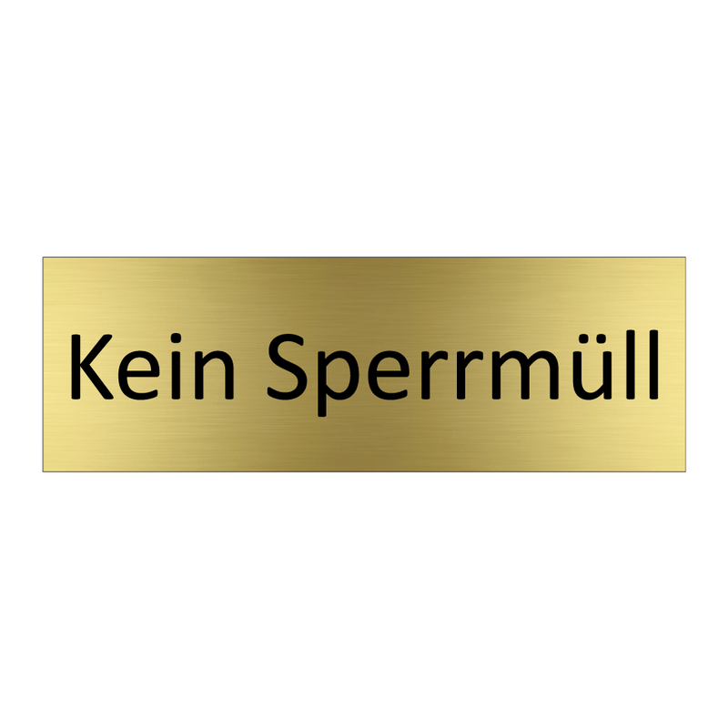 Kein Sperrmüll