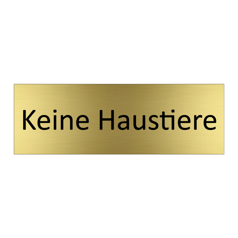 Keine Haustiere
