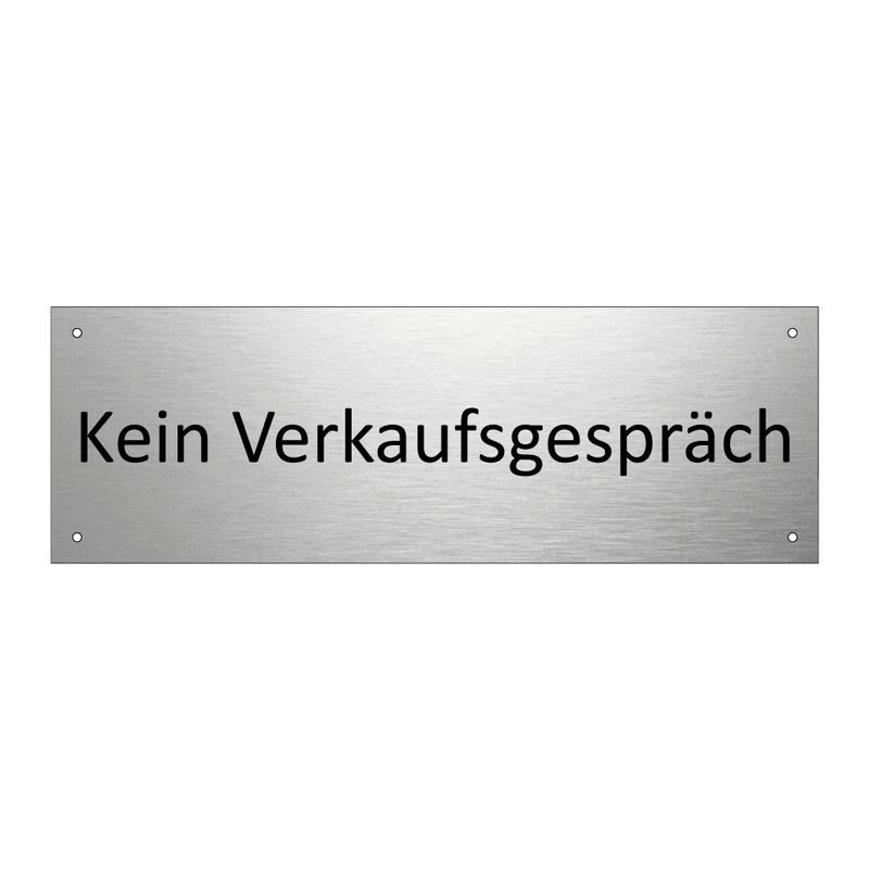 Kein Verkaufsgespräch