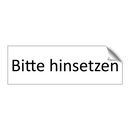 Bitte hinsetzen