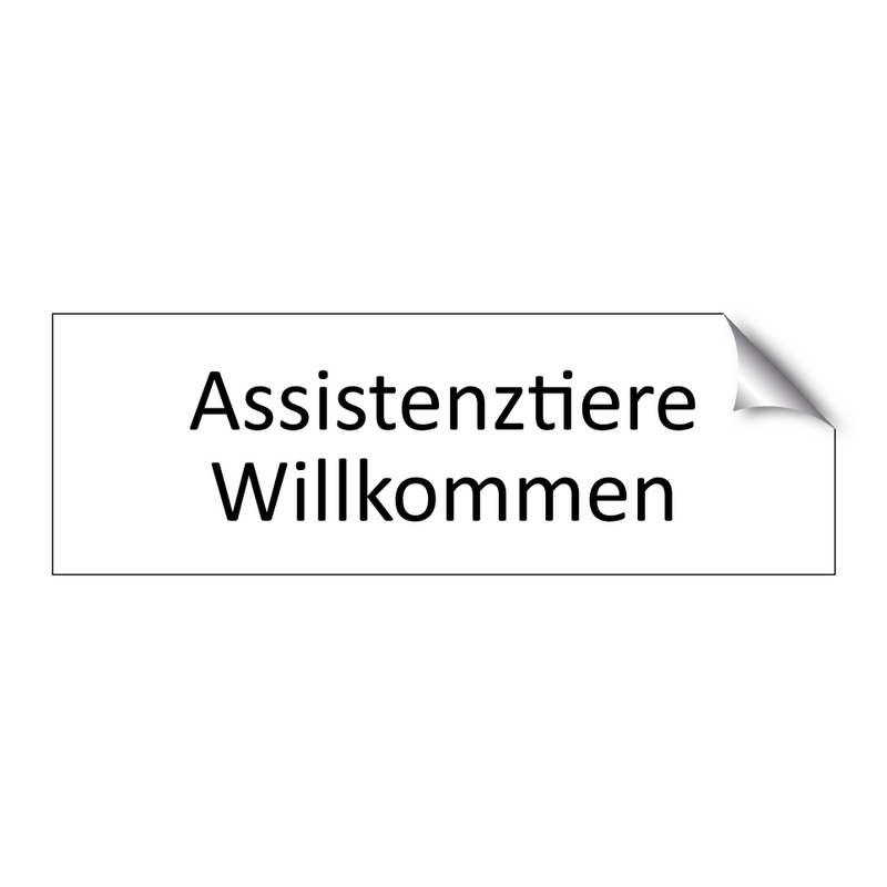 Assistenztiere Willkommen