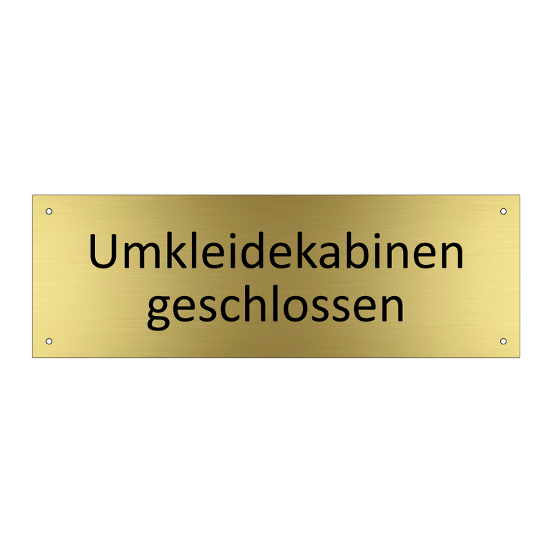 Umkleidekabinen geschlossen