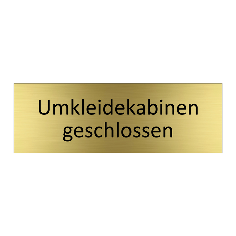 Umkleidekabinen geschlossen