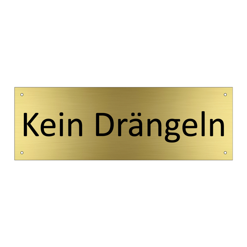 Kein Drängeln