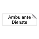 Ambulante Dienste