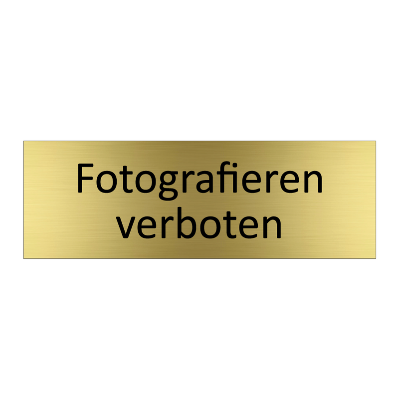 Fotografieren verboten
