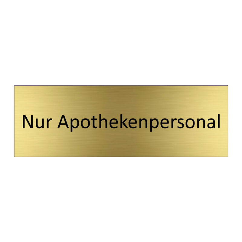 Nur Apothekenpersonal