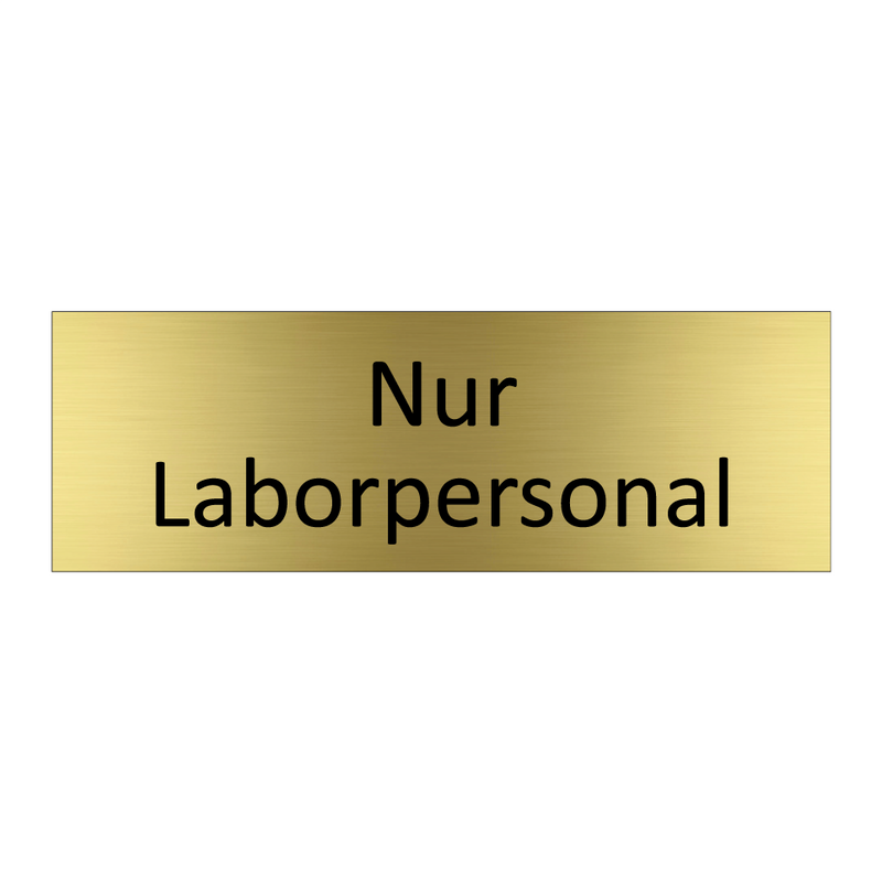 Nur Laborpersonal