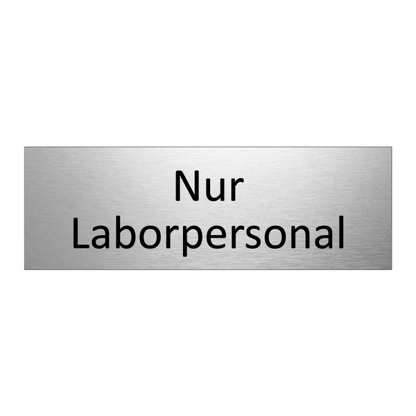 Nur Laborpersonal