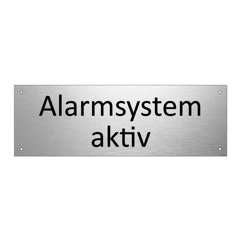Alarmsystem aktiv