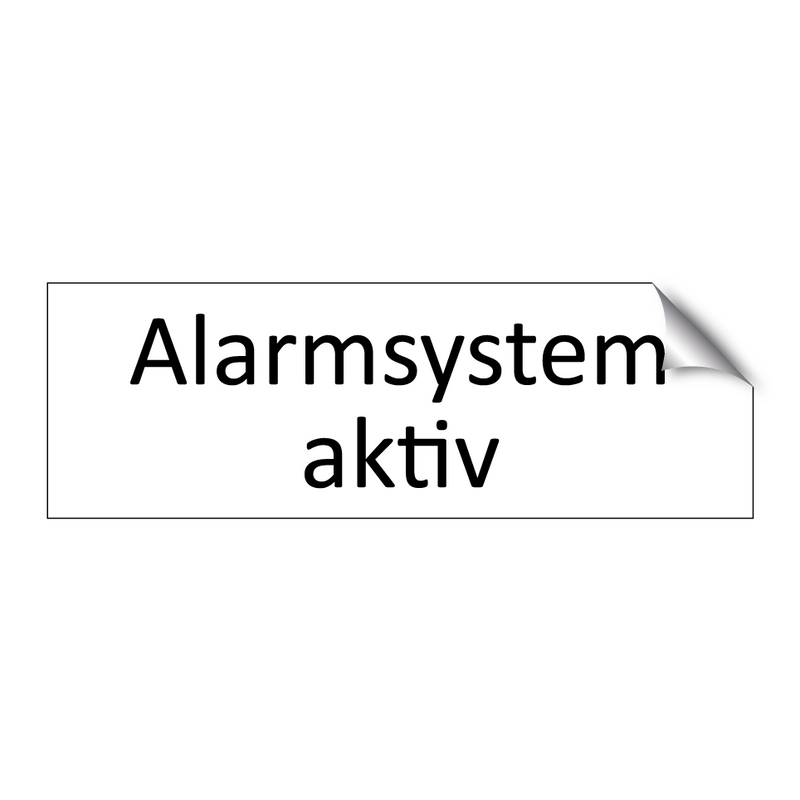 Alarmsystem aktiv