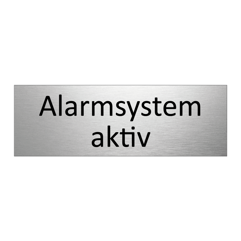Alarmsystem aktiv