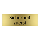 Sicherheit zuerst