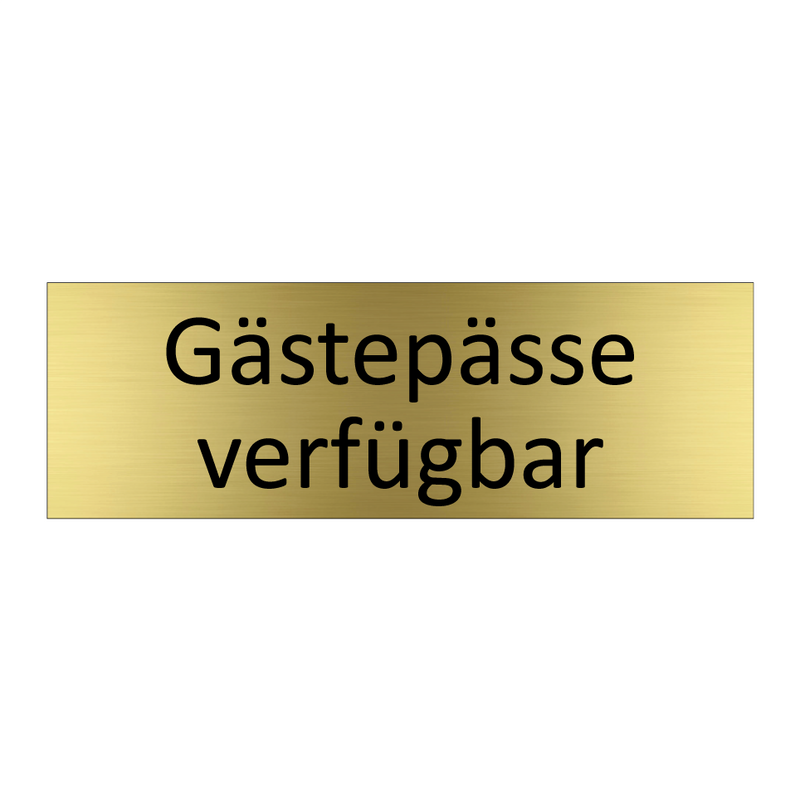 Gästepässe verfügbar