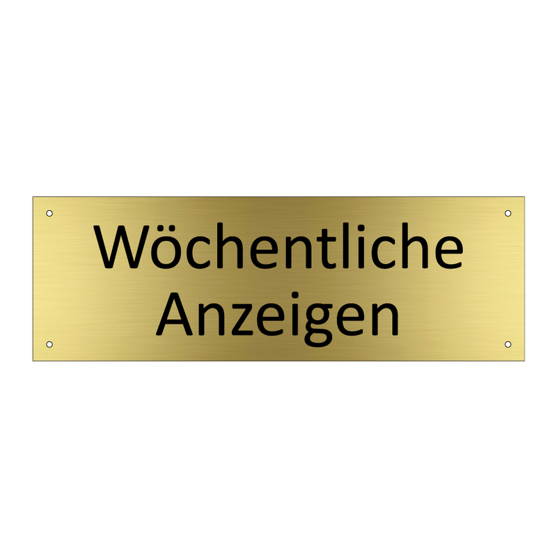Wöchentliche Anzeigen