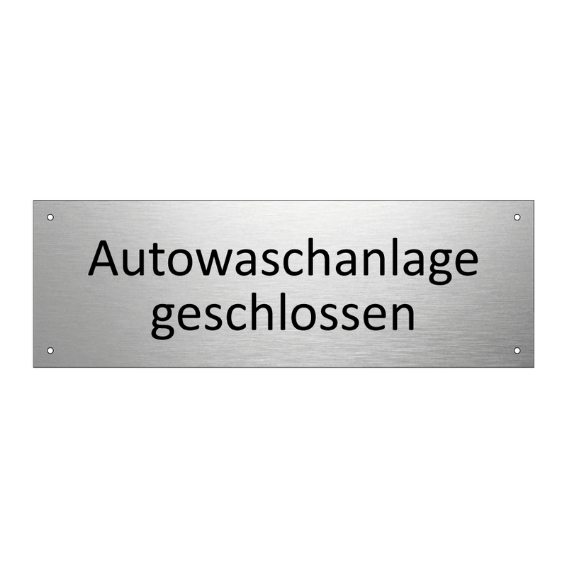Autowaschanlage geschlossen