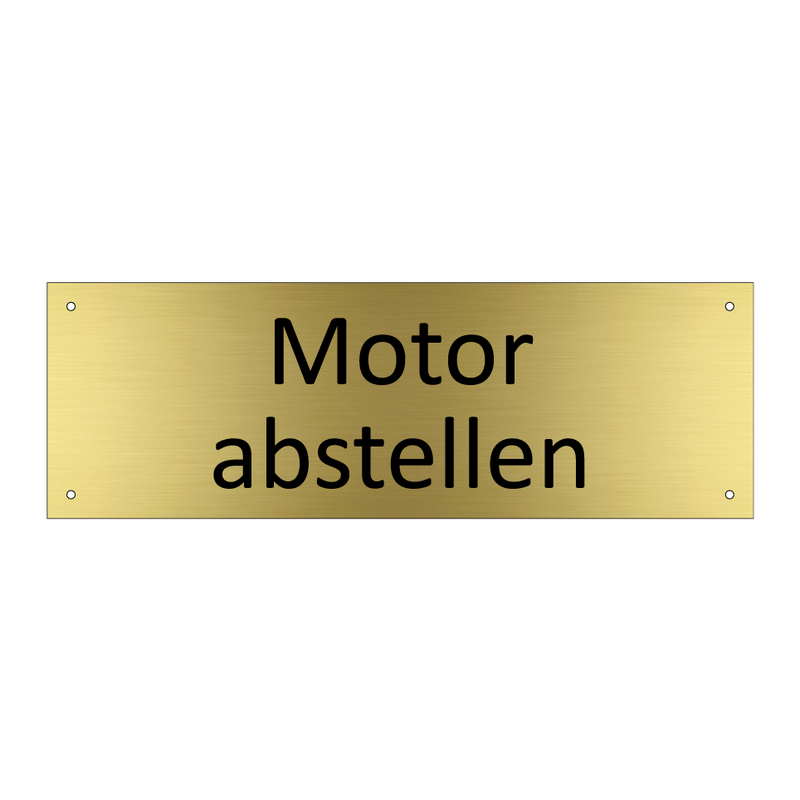 Motor abstellen