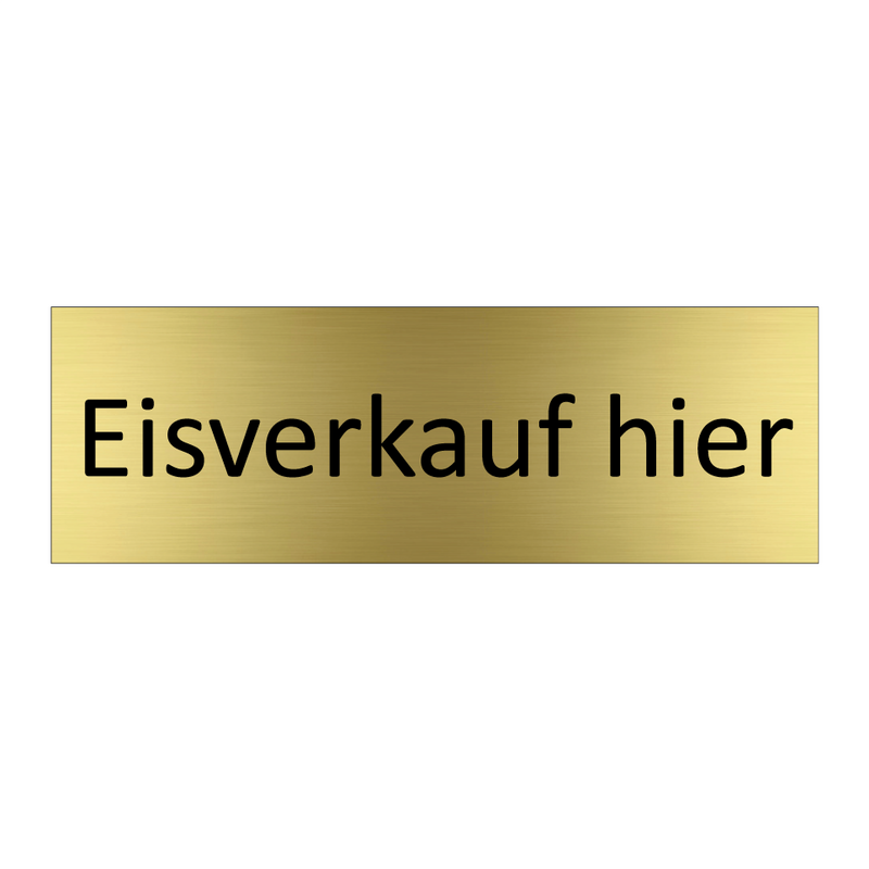 Eisverkauf hier