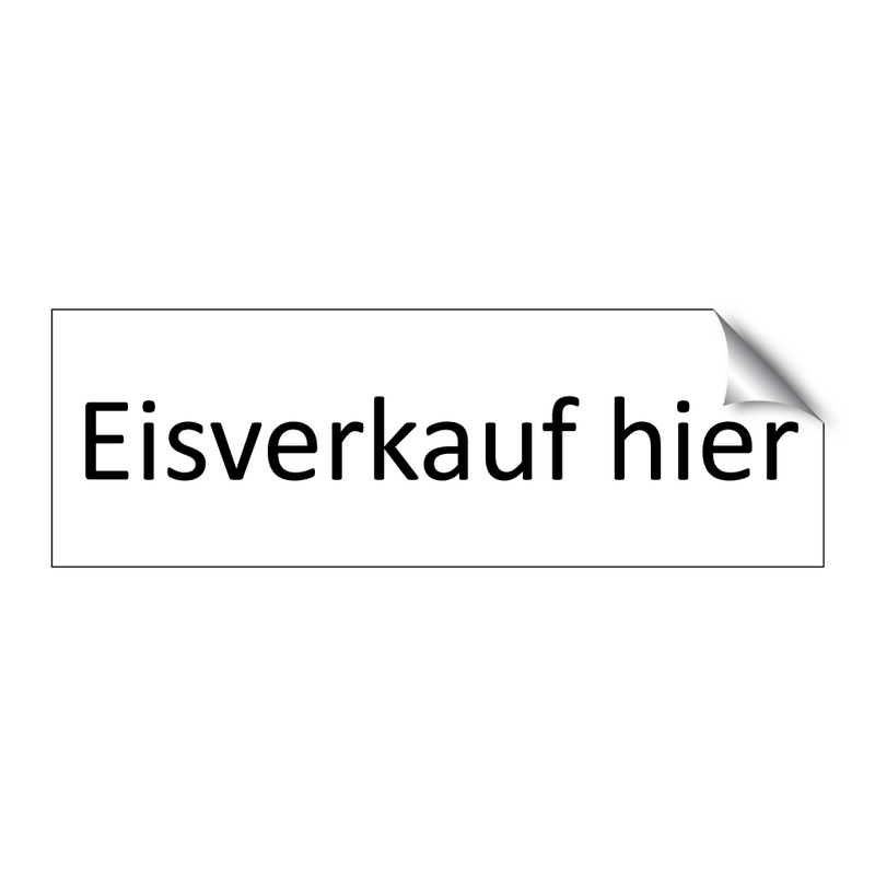 Eisverkauf hier