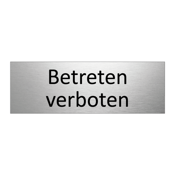 Betreten verboten