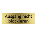 Ausgang nicht blockieren