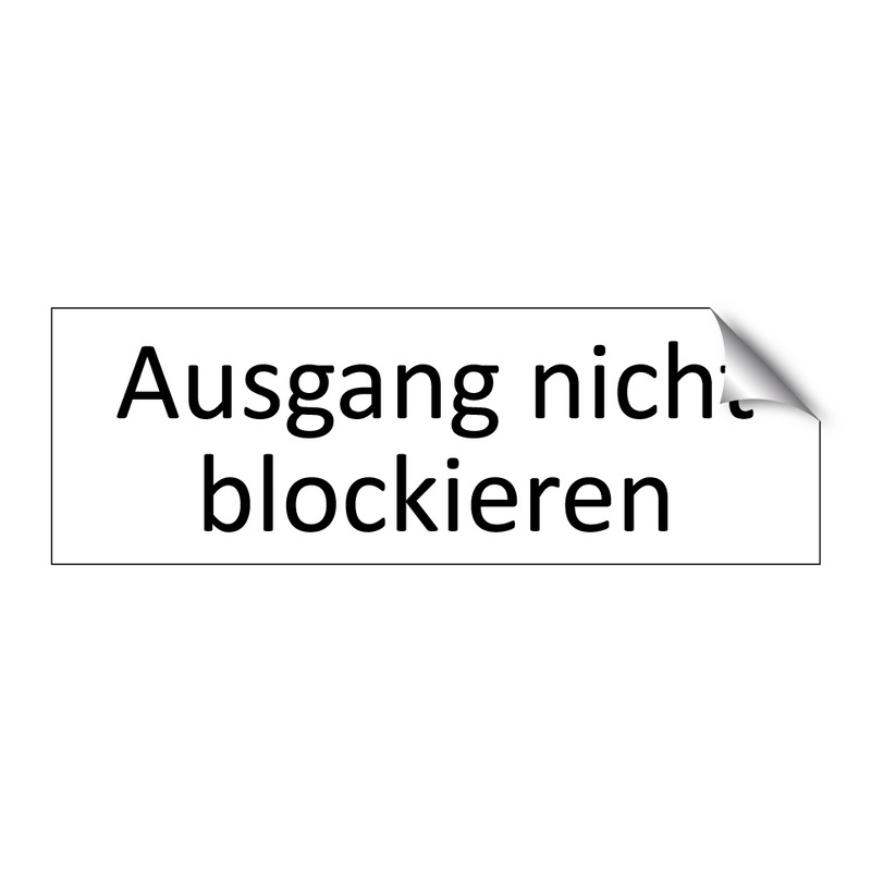 Ausgang nicht blockieren