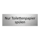 Nur Toilettenpapier spülen