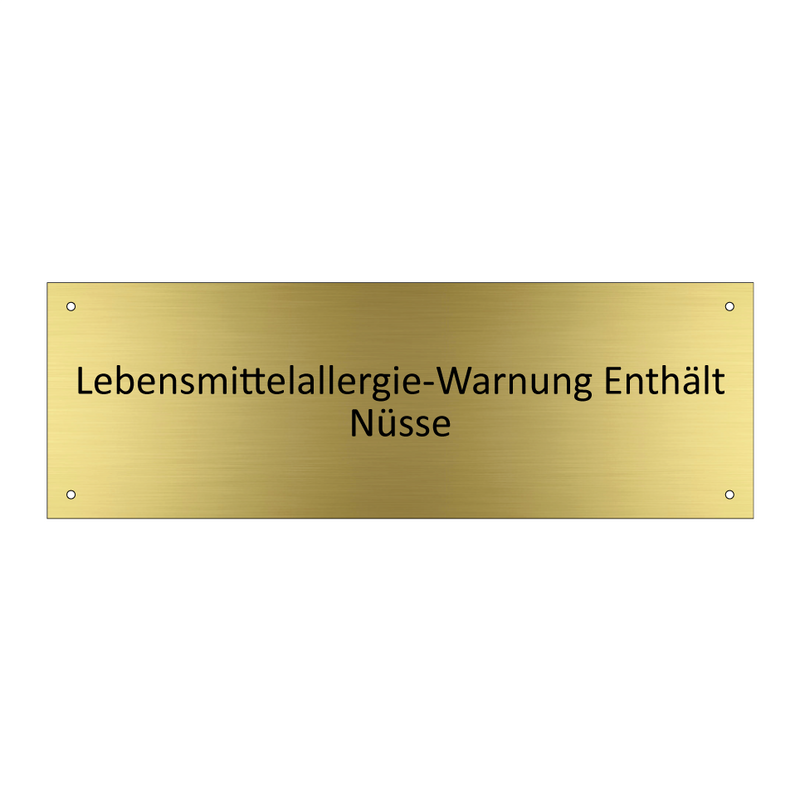 Lebensmittelallergie-Warnung Enthält Nüsse