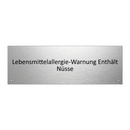 Lebensmittelallergie-Warnung Enthält Nüsse