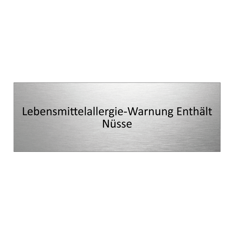 Lebensmittelallergie-Warnung Enthält Nüsse