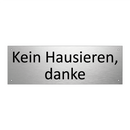 Kein Hausieren, danke