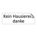 Kein Hausieren, danke