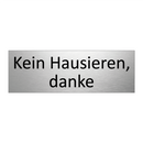 Kein Hausieren, danke