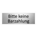 Bitte keine Barzahlung
