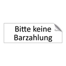 Bitte keine Barzahlung