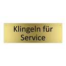 Klingeln für Service
