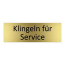 Klingeln für Service