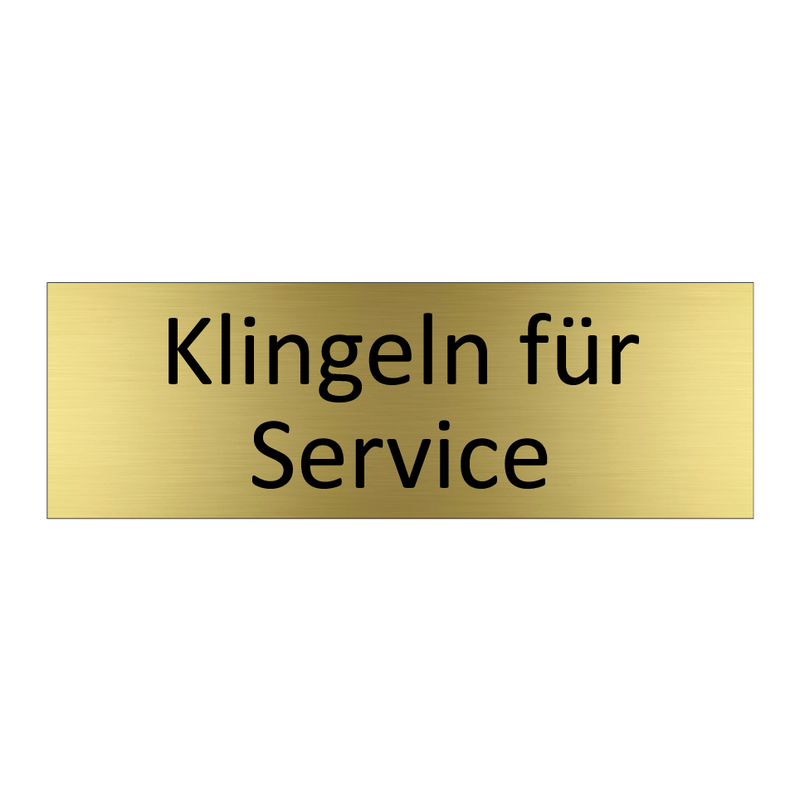 Klingeln für Service