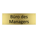 Büro des Managers