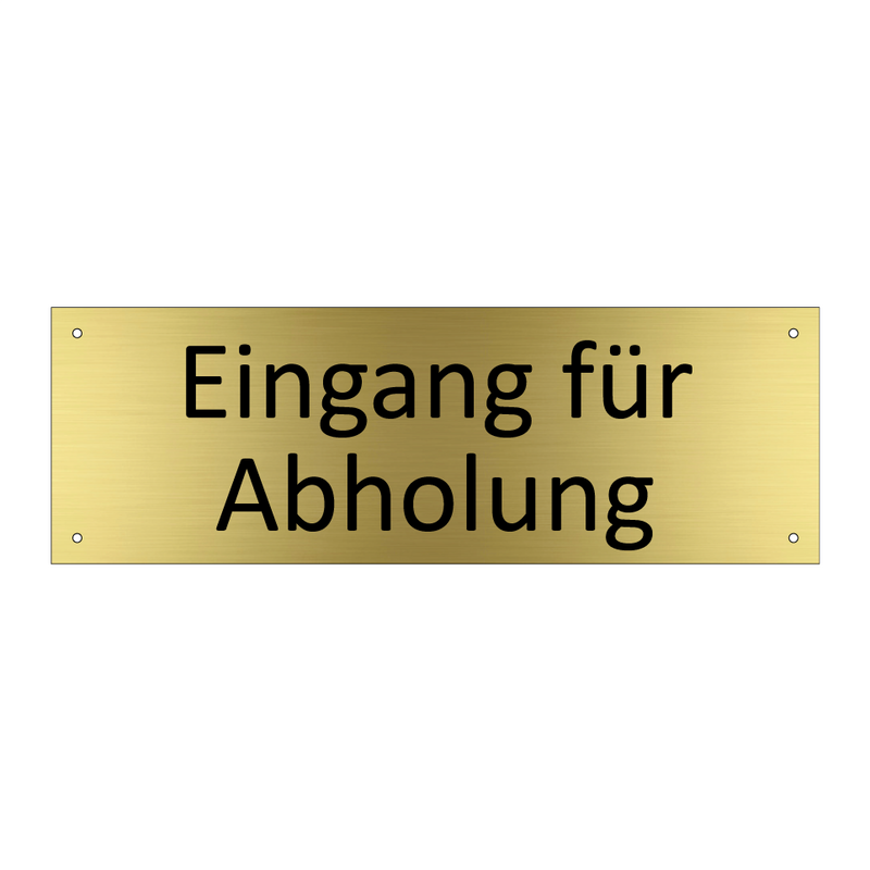 Eingang für Abholung