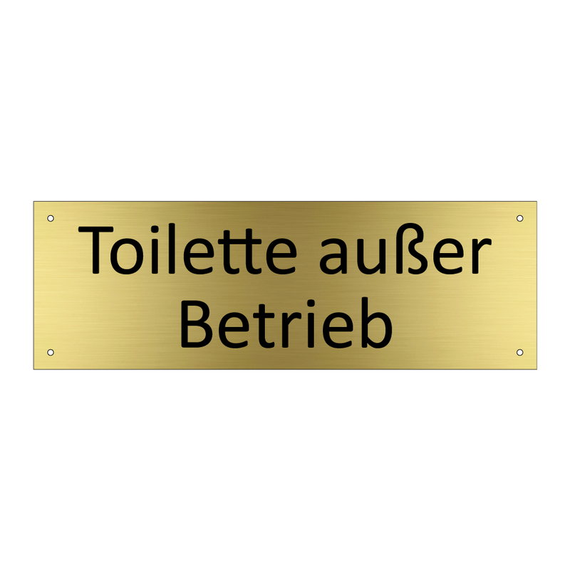 Toilette außer Betrieb