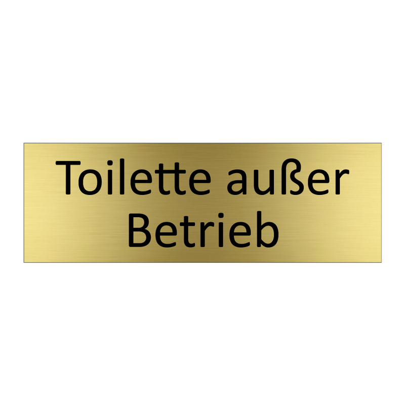 Toilette außer Betrieb
