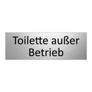 Toilette außer Betrieb