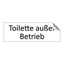 Toilette außer Betrieb